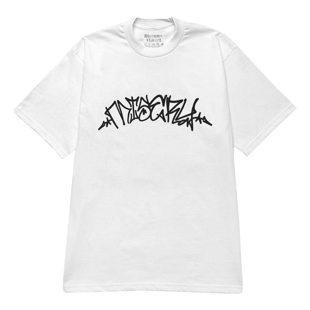 TAG GRAPHIC PRINT WHITE T-SHIRT