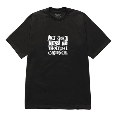 THOUGHT CONTROL GRAPHIC PRINT BLACK T-SHIRT