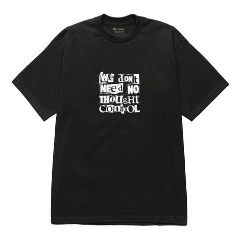 THOUGHT CONTROL GRAPHIC PRINT BLACK T-SHIRT