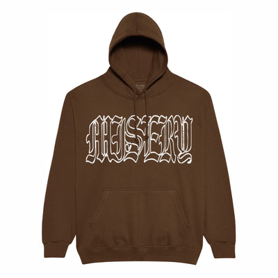 OLD ENGLISH OUTLINE HOODIE BROWN