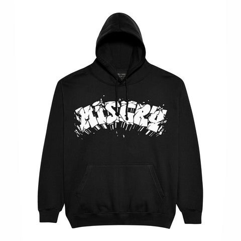SHATTERED TEXT HOODIE BLACK