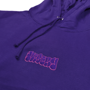 THROW UP EMBROIDERED HOODIE PURPLE