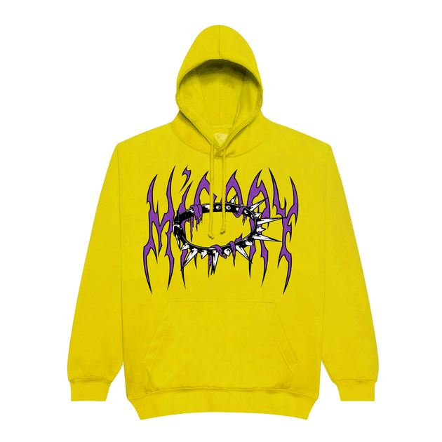Purple top yellow hoodie