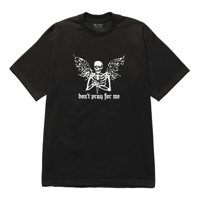 DON'T PRAY GRAPHIC PRINT BLACK T-SHIRT