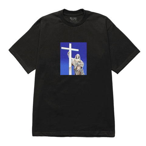 BLUE SKIES GRAPHIC PRINT BLACK T-SHIRT