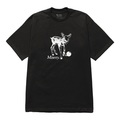 SHACKLED GRAPHIC PRINT BLACK T-SHIRT