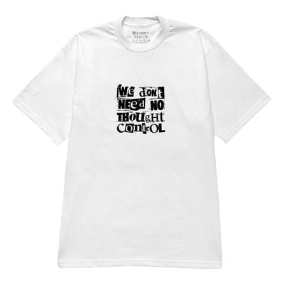 THOUGHT CONTROL GRAPHIC PRINT WHITE T-SHIRT