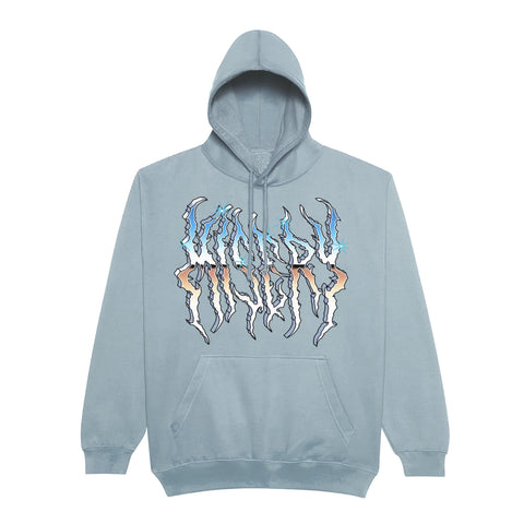 CHROME DEATH HOODIE DUSTY BLUE