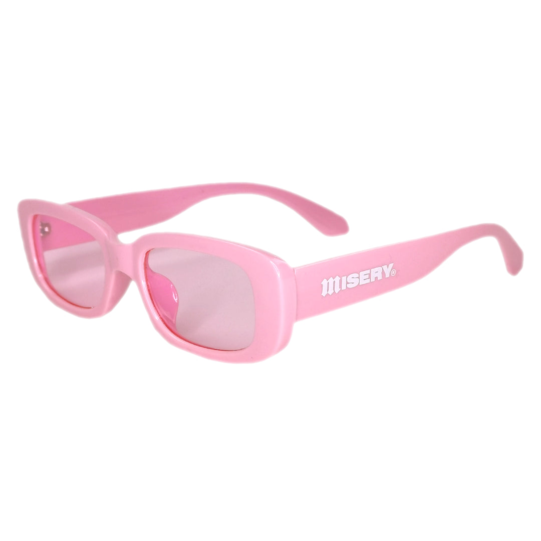 RECTANGLE LOGO SUNGLASSES CANDY PINK Misery Worldwide