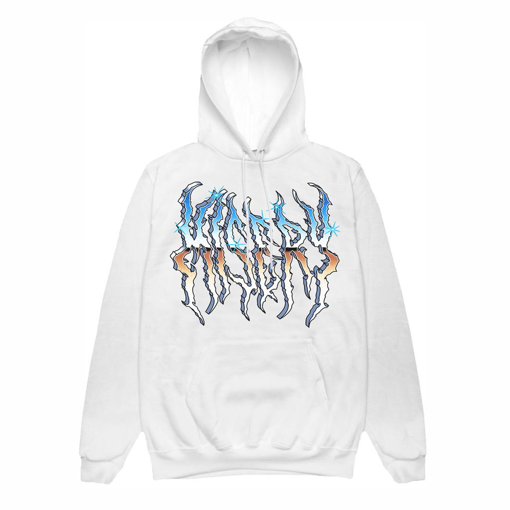 CHROME DEATH HOODIE WHITE Misery Worldwide