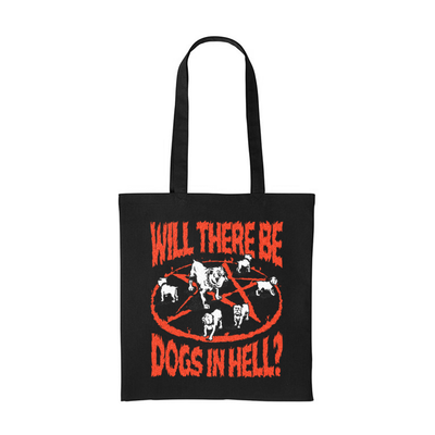 DOGS IN HELL BLACK TOTE BAG