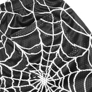 SPIDER WEB BLACK MESH SHORTS