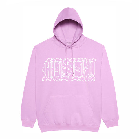 OLD ENGLISH OUTLINE HOODIE PINK