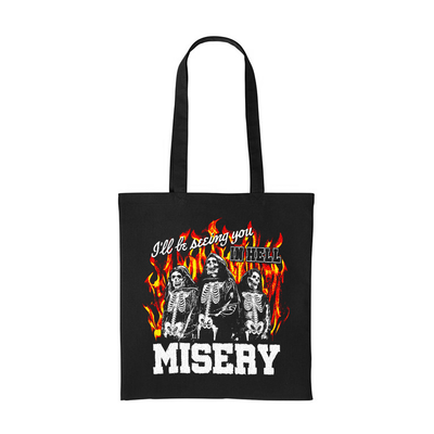 SEE YOU IN HELL BLACK TOTE BAG