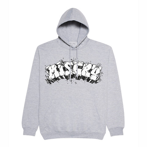 SHATTERED TEXT HOODIE GREY