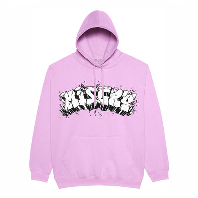 SHATTERED TEXT HOODIE PINK