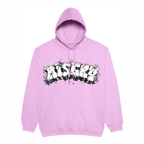 SHATTERED TEXT HOODIE PINK