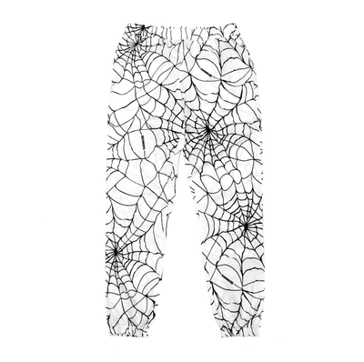 SPIDER WEB WHITE TRACKPANTS