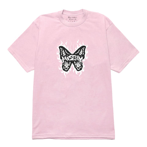 BUTTERFLY GRAPHIC PRINT PINK T-SHIRT