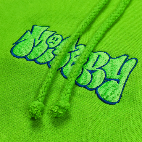 THROW UP EMBROIDERED HOODIE GREEN