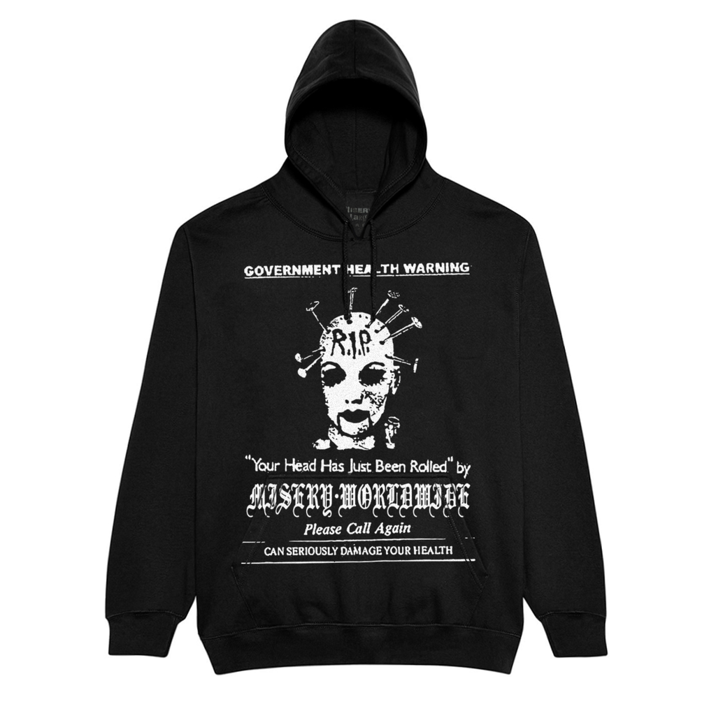 DEATH METAL RHINESTONE WASHED HOODIE – Misery Worldwide