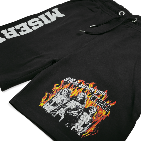 IN HELL BLACK SWEAT SHORTS