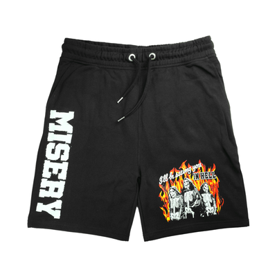 IN HELL BLACK SWEAT SHORTS