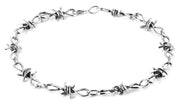 BARBED WIRE SILVER PLATED NECKLACE (1496293048356)