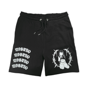ON YOUR KNEES BLACK SWEAT SHORTS